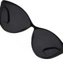 Oversized Cat Eye Polarized Sunglasses for Women, Trendy Sunnies UV400 Protection (Black)