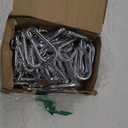 60 Pack M8 x 3-1/8inch Spring Snap Hooks Heavy Duty Carabiner Clips Galvanized Steel Quick Link Clip for Camping Hiking Traveling Outdoor Swing Gym, 500Lbs Capacity1 (Silver)