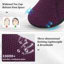 Womens Walking Shoes Comfortable Wide Diabetic Shoes Adjustable Zero Drop Edema Shoe Breathable Neuropathy Nursing Shoes Casual Wide Width Sneakers (Purple)