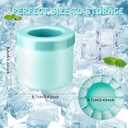 Mumufy Cylinder Silicone Decompress Ice Cube Molds Trays Lattice, Holds to 60 Ice Cubes, 3D Ice Maker Cup Press Type Easy Release Cup(Blue, White Gray,4 Pcs)