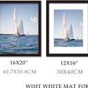16x20inch Picture Frame Solid Wood Wall Mounting Certificate Poster Photo Frame with MAT Display Pictures 12x16in (Black,1 Pack)