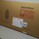 Irregular Asymmetrical Wall Mirror, 48" x 24" Flannel Wrapped Wooden Frame Frame Mirror for Living Room Bathroom Entryway, Hanging or Leaning Against Wall(Grey)