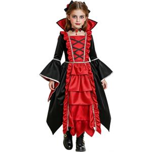 Vampire Costume Set for Girls Halloween Costumes Dress Up (8-10 Years)
