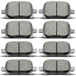 8Pcs Ceramic Front Rear Brake Pad Set Fit For 2000-2004 For Toyota Avalon,2000-2001 For Toyota For Camry,2000-2003 For Toyota Solara
