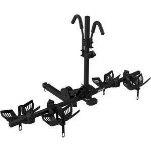 Vibrelli Electric Bike Hitch Rack - 2 Ebike Rack Fits Fat Tire, Mountain Bike, Standard Bicycles - 65lbs per Bike - Patented Anti-Wobble - Cars & SUV - Tilt Down/Fold Up Platform - Locking Tow Mount