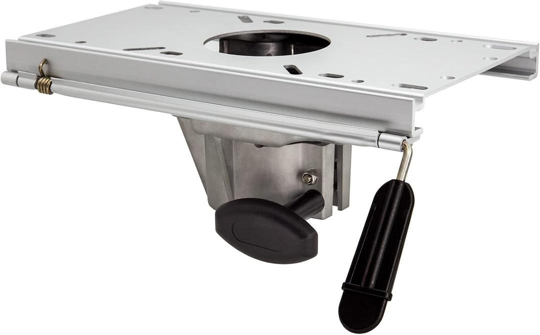 Aluminum Boat Seat Pedestal (Fore & AFT Seat Slide with Locking Seat Mount)Suitable for Fit 2-7/8 Inch Diameter Pedestal Post