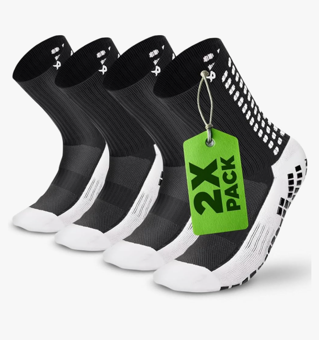 Lux Dual Grip Socks - Soccer Grip Socks for Men and Women. GripArray Performance & Comfort