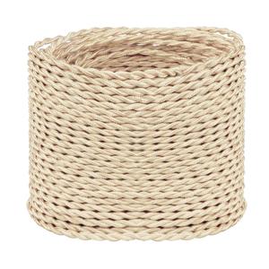 Helunsi 32.8ft Twisted Cloth Covered Wire - Champagne Gold 18/2 Electrical Lamp Cord, 18 Gauge 2-Conductor Fabric Cord for DIY Projects