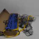 Volleyball Rebounder Net, 5 Angles Volleyball Bounce Back Training Equipment with Durable Sandbags & Metal Stakes for Lacrosse, Baseball, Soccer Practicing - 7x4 Ft (Blue)