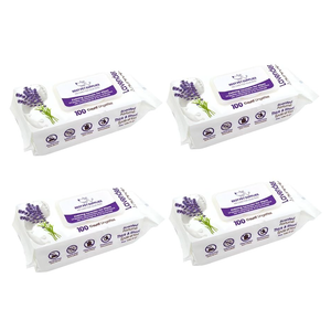 Best Pet Supplies Pet Grooming Wipes for Dogs & Cats,Deodorizer for Coats & Dry, Itchy, or Sensitive Skin, Clean Ears, Paws, Body, & Butt - Calming Lavender, 400 Count