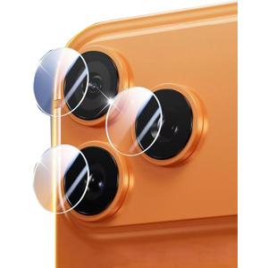 For iPhone 17 Pro Max /17 Pro Camera Lens Protector Tempered Glass Individual Lens Film - 3 Packs/Transparent