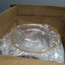 MAONAME 100 PCS Clear Charger Plates Bulk, 13" Plate Charger for Dinner Plate, Plastic Round Chargers, Table Chargers for Table Setting, Wedding, Large