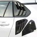 for Toyota RAV4 2019 2020 2021 2022 2023 2024 Rear Side Window Louvers Air Vent Scoop Shades Cover Blinds TrimBright Black