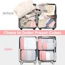 Compression Packing Cubes for Travel, Lightweight Vacation Travel Essentials, Travel Accessories for Suitcase Organizer Bags Set, Durable Luggage Organizer
