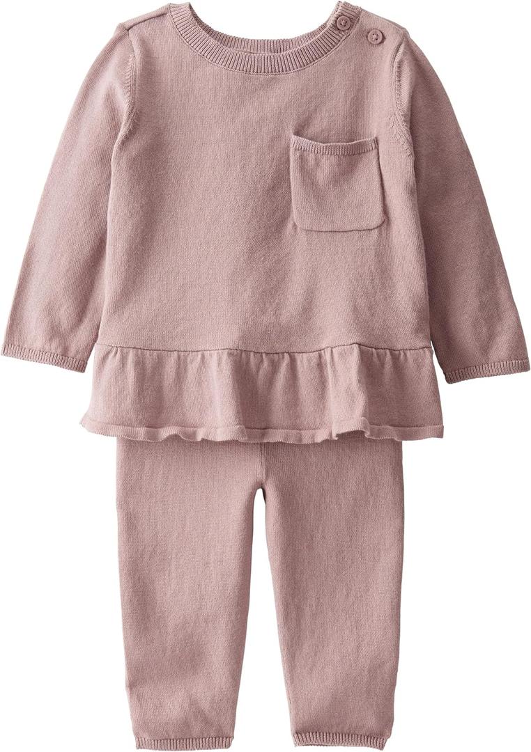 little planet by carter's unisex-baby 2-piece Pants Set Made With Organic Cotton (Plum Taupe)