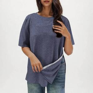 Shoulder Surgery Shirts for Women Full Tear Away 2 Side Snaps Chemo Port Adaptive Dialysis Clothing Short Sleeve Tees, 3XL large