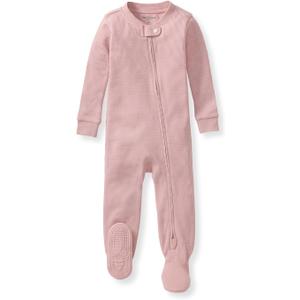 Burt's Bees Baby unisex-baby Honeysoft Sleeper Pajamas, Zip Front Non-slip Footed Footie Pjs, Organic Cotton & Lyocell, 0-3M