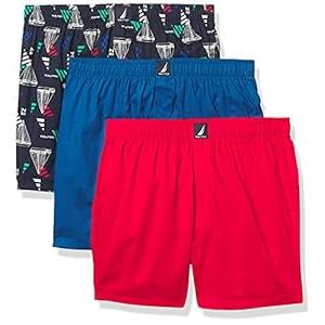 Nautica mens Cotton Woven 3 Pack Boxer XL