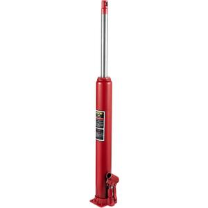 VEVOR 4 Ton Hydraulic Long Ram Jack, Cherry Picker Ram with Single Piston Pump, Manual Engine Hoist Cylinder with Handle and Flat Base, for Garage & Engine Lifting, Red