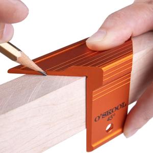 O’Skool 45° 
Saddle Square, Dovetail Saddle Marker for Marking Lines and Measurements, Providing Precise Measurements, and Checking Accurate Angles and Squareness in Woodworking Projects