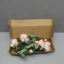 IPOPU Pink Peonies Artificial Flowers 8PCS Fake Peonies Silk Flowers with Stems for Wedding Decoration Bride Bouquet Faux Flowers Pink Crafts Floral Arrangement