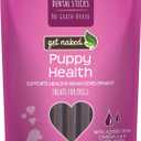 3 x Get Naked Grain Free 1 Pouch 6.2 Oz Puppy Health Dental Chew Sticks, Small (EXP 08/13/27)