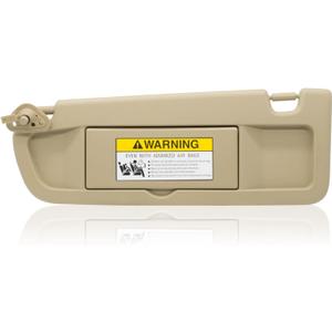Left Driver Side Sun Visor Replacement Compatible with Honda Civic 2006 2007 2008 2009 2010 2011 Replaces# 83280-SNA-W01ZB Color Beige