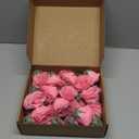 Roses Artificial Flowers,30PCS Black Glitter Roses Silk Roses for Wedding Bouquet Party Christmas Home Decor(Peach With Silver Glitter)