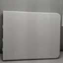 FDW 6 Foot Outdoor Dining Table, Foldable Portable Rectangular Plastic Folding Table with Built in Carrying Handle for Party and Wedding Use, White