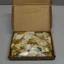 Boao 24 Pieces Christmas Artificial Glitter Poinsettia Flowers Xmas Flowers Wedding Christmas Tree New Year Ornaments(Gold)