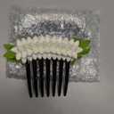 Jasmine Buds with Tissue Paper White Floral Combs, Bridal Hair Clip, Floral Bridal Hair accessory for Women and Girls, 2-Piece Set