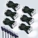 6 Pack 600 LED Solar String Lights for Outside, Solar Christmas Lights Outdoor with 8 Lighting Modes, Waterproof Green Wire Solar Powered Tree Light for Xmas Party Yard Garden Decorations (Cool White)