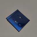 ENERLITES Toggle Light Switch Metal Wall Plate, Stainless Steel Switch Cover, Corrosion Resistant, Standrad Size 2-Gang 4.50" x 4.57", Stainless Steel 201, 7712-BBL, Brushed Blue (Pack of 2)