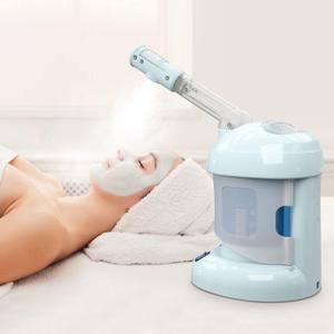 Nisperos Nano Ionic Facial Steamer - 360 Rotatable Sprayer - 40 Minutes Warm Mist - Humidifier - Professional Face Steamer for Facial Deep Cleaning (Light Blue)