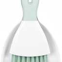 Dust pan Broom Brush Dustpan - Small Broom and Dustpan Set,Mini Broom and Dustpan,Small Dustpan and Brush Set for Home Cleaning, Sofa, Desk, Guinea Pig Cage, Cat Litter etc.（Light Green）