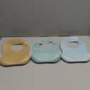 Cuddle Campus Set of 3 Silicone Bibs for Babies & Toddlers,Soft Adjustable Bibs with Pocket Food Catcher for Baby Girl,Boy (Neutral)