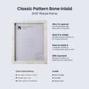 Handicrafts Home White 8x10 Picture Frame for Modern Minimalist Home Decor, Wedding Gift, Farmhouse Wall Decor, Boho Shelf Styling, Vintage Bone inlay Frames for Aesthetic & Living Room Picture Frame