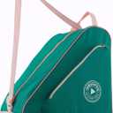 Skate Bag for Ice, Inline, Roller & Quad Skates - Kids & Adults (Green/Pink)