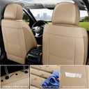 MINGBRON Car Seat Covers,Car Seat Protector Waterproof,Seat Covers Front, Car Seat Protectors,Automotive Seat Covers Fit for Most Cars Beige