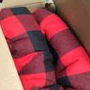 Heated Sleeping Bag pad, Operated by 5V/2A USB Power Supply (Battery NOT Included). Black & Red Flannel.