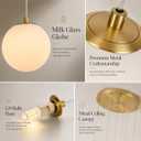 Gold Globe High Ceiling Chandelier - 5-Light 360° Statement Focal Point