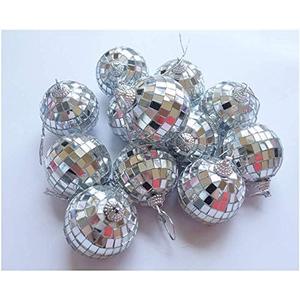 12 Pcs 2 Inch Disco Ball Decoration Hanging Mirror Ornament Bar Party Wedding Christmas Xmas Tree Decorations