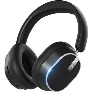 Hybrid Active Noise Cancelling Headphones, Wireless Over Ear Bluetooth Headphones,60H Playtime, Memory Foam Ear Cups for Home Office Cellphone PC Ect, Comfortable and Foldable Design (Black)