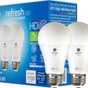 GE Refresh LED Light Bulbs, 75 Watt, Daylight, A19 (2 Pack)
