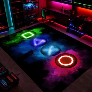 Gaming Rug for Boys Room, 5'x7' Game Rug Gamer Rug for Bedroom Living Room Game Room Carpet Gaming Room Decor