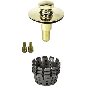 Universal Lift n Lock (Push Pull) Bath Tub/Bathtub Drain Stopper Includes 3/8" and 5/16" Fittings