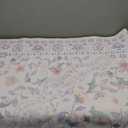 Wonnitar Floral Purple Rug for Nursery, Washable 5x7 Kids Rug, Boho Ultra-Thin Soft Non Slip Vintage Carpet for Bedroom Dorm Living Room Playroom Office, Pale Purple