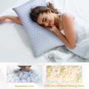 Love Attitude Firm Pillows Standard Size for Bed Shredded Memory Foam Pillows Adjustable, Cooling Pillow Soft and Supportive for Side Back Stomach Sleepers
