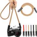 Camera Strap Vintage 100cm Nylon Climbing Rope Camera Neck Shoulder Strap for Micro Single and DSLR Camera(Brown)