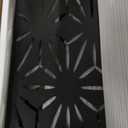 Oakland Living 6 ft. X 4 ft. Black Freestanding Metal Privacy Screen Room Divider with Flower Box (BLACK-FB-GEO)